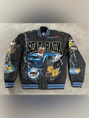 Dodge SRT Scat Pack Varsity Bomber Racing Jacket Men's Large Snap Front NWT New